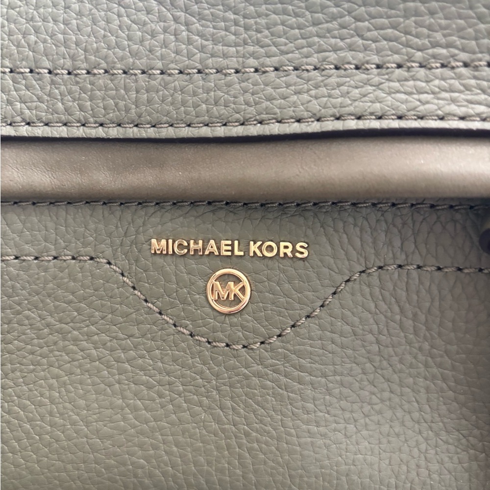 Michael Kors Pebbled Leather Green Leather Women's Bag